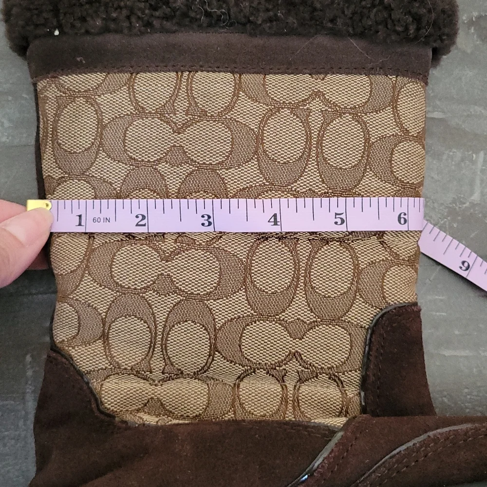 Coach Sherman Signature Winter Boots Size 5.5b